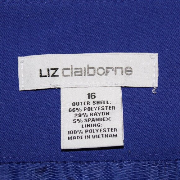 Liz Claiborne royal blue fully lined knee-length pencil skirt 16 - Picture 6 of 7
